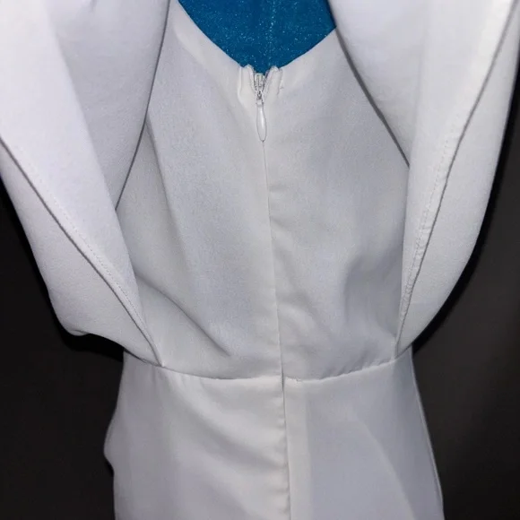 DO+BE White One Shoulder Sheath Dress for Brides - Picture 8 of 11